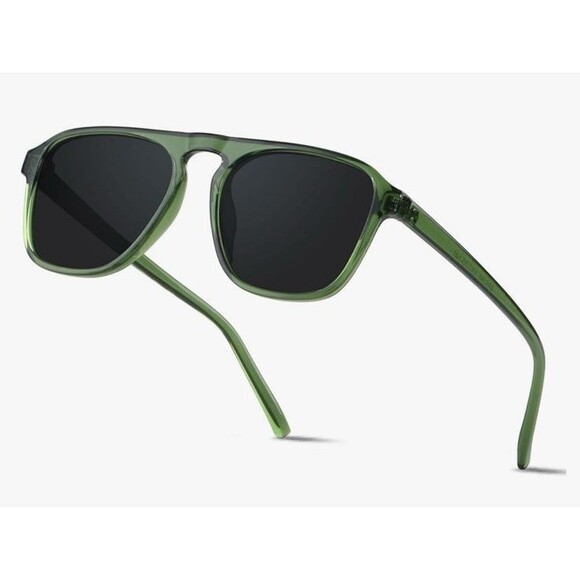NEW Andwood Square Aviator Sunglasses Polarized Unisex UV Protection Green - Picture 1 of 11